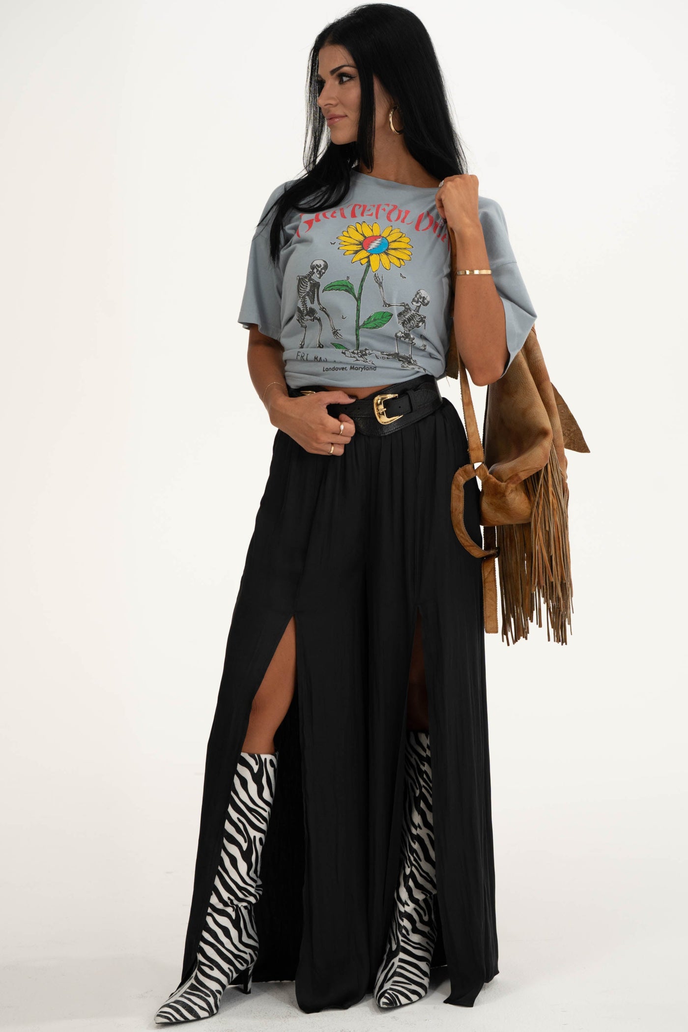 Amara Slit Pants | Black