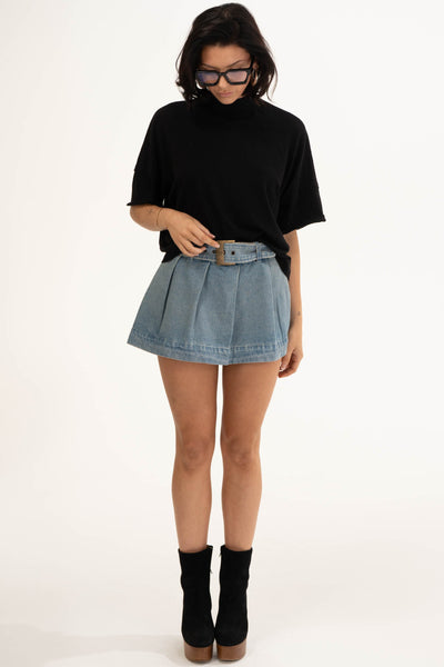 Broadway Mockneck Tee | Black