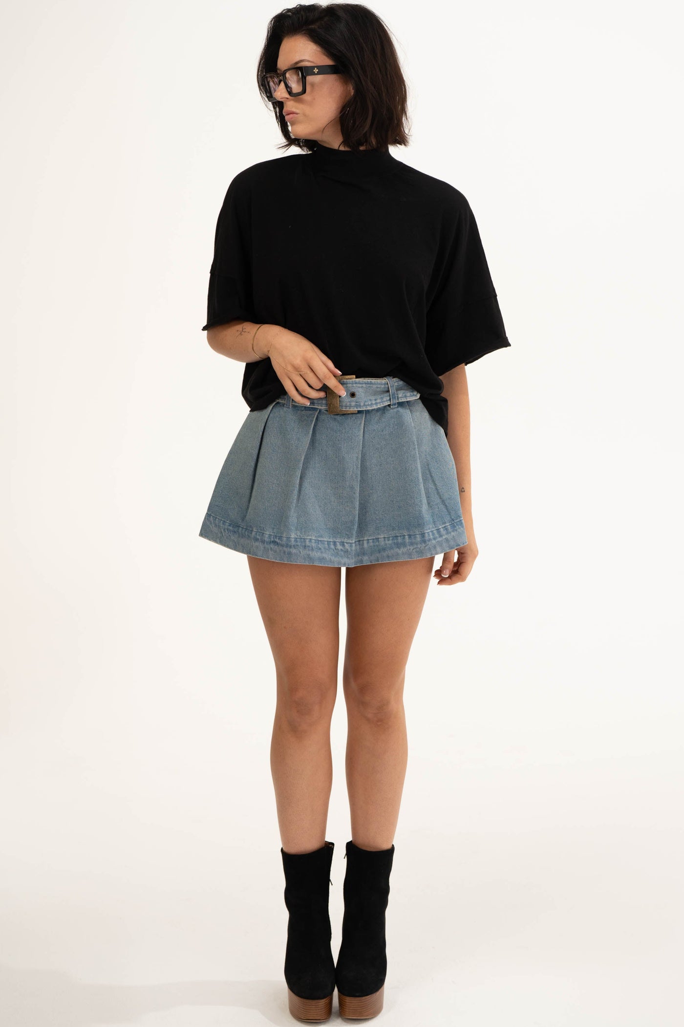 Broadway Mockneck Tee | Black