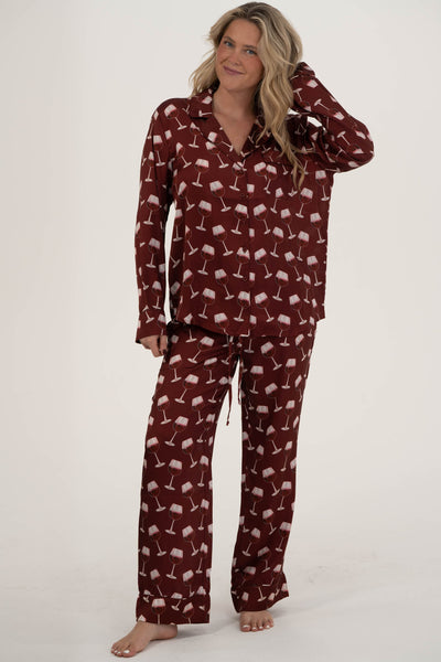 Classic PJ Set | Red Wine Silky