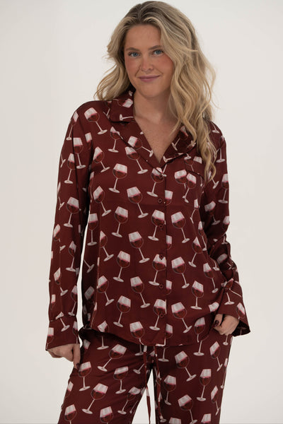 Classic PJ Set | Red Wine Silky