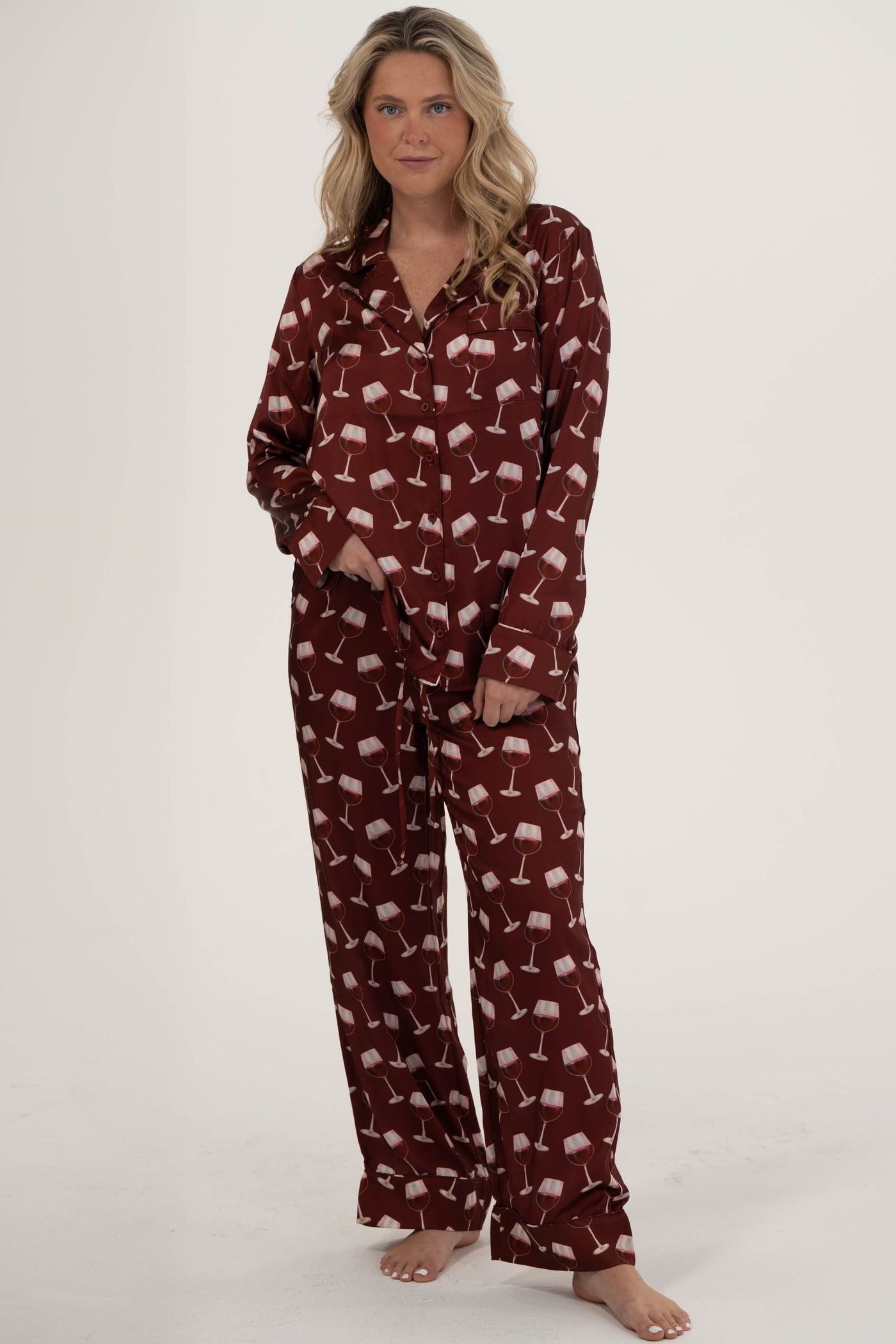 Classic PJ Set | Red Wine Silky