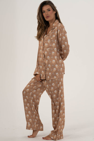 Classic PJ Set | White Wine Silky