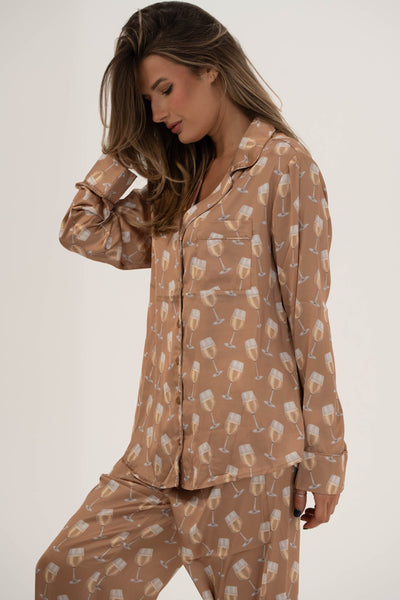 Classic PJ Set | White Wine Silky