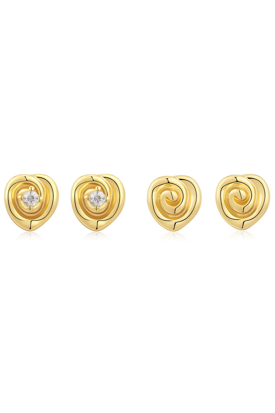 The Coquille Studs Set | Gold