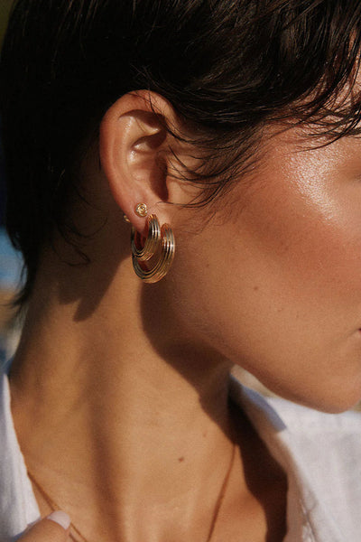 The Coquille Studs Set | Gold