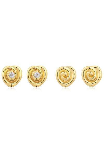The Coquille Studs Set | Gold