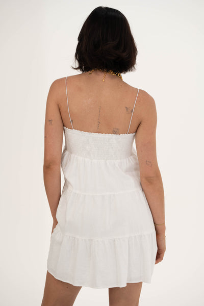 OOO Mini Dress | White Linen