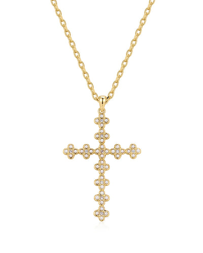 Daisy Stud Cross Necklace | Necklace