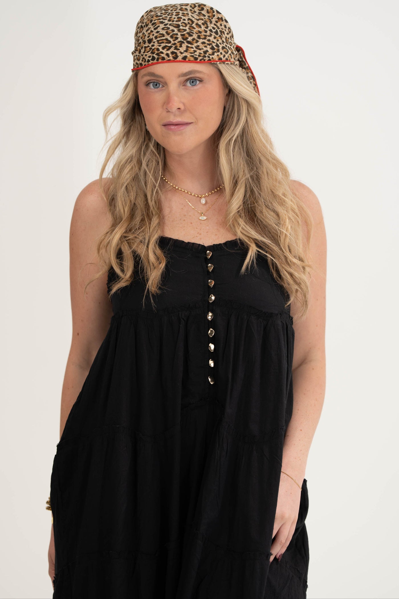 Gracie Midi Dress | Black Voile