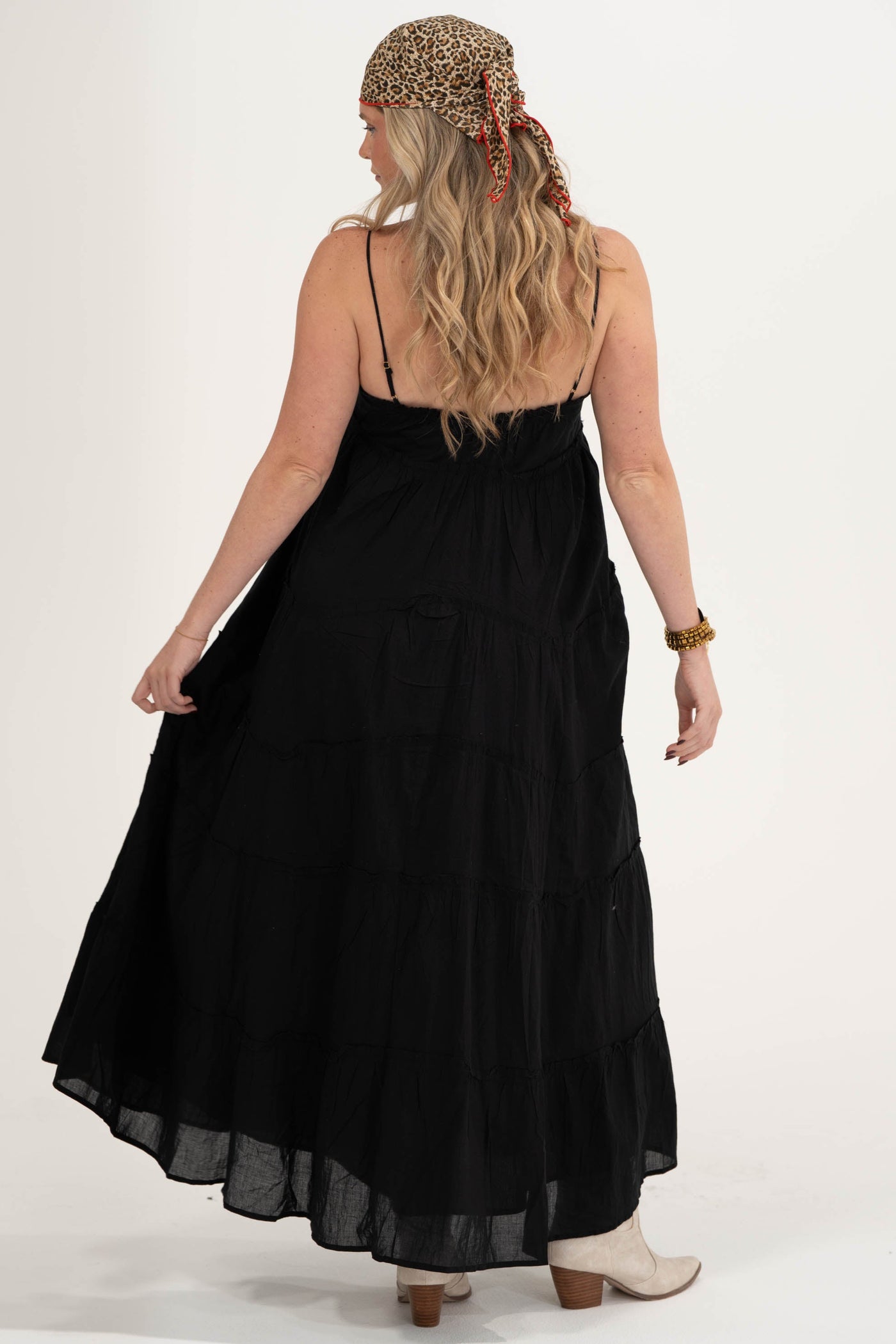 Gracie Midi Dress | Black Voile