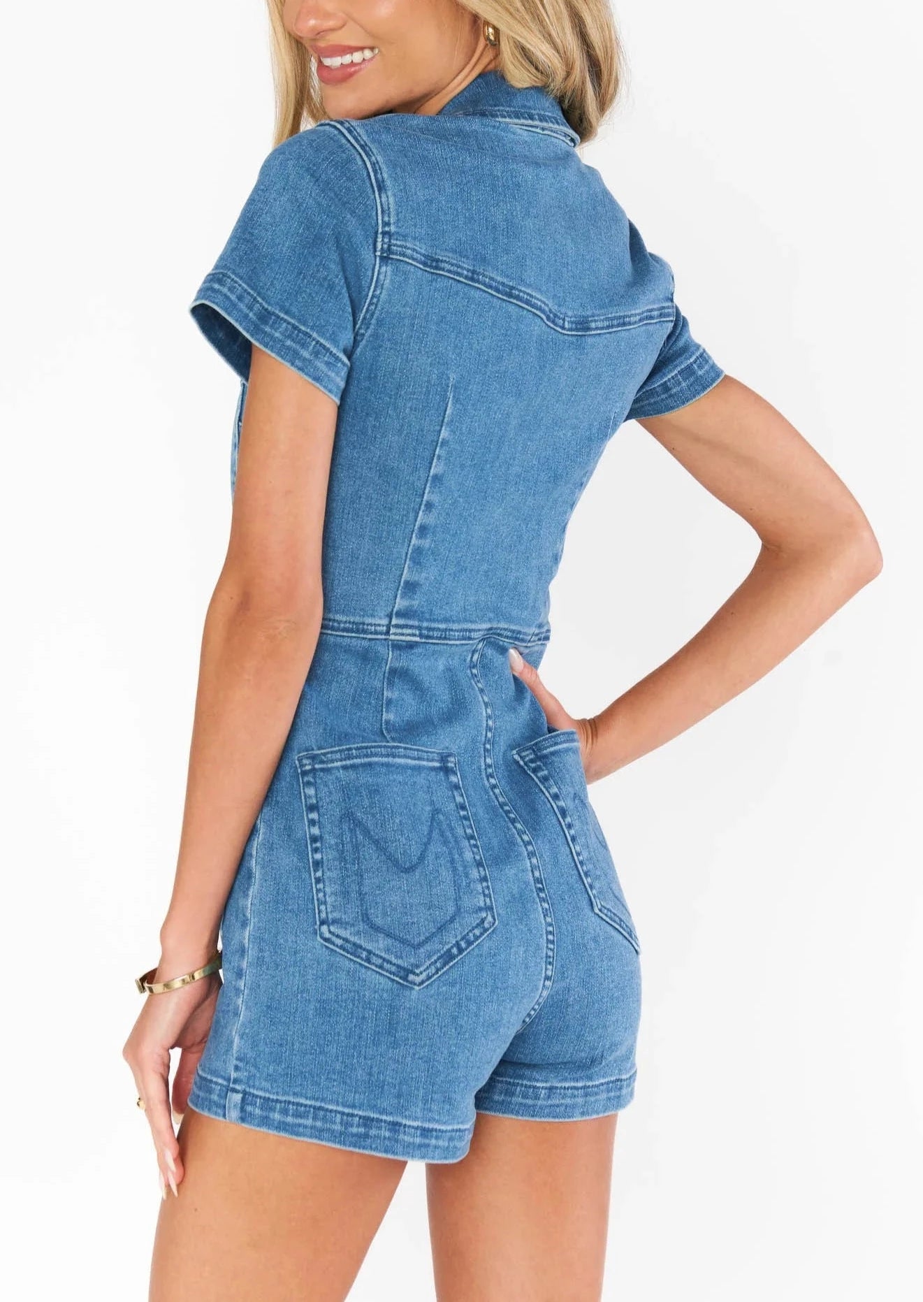 Ranch Romper | French Blue