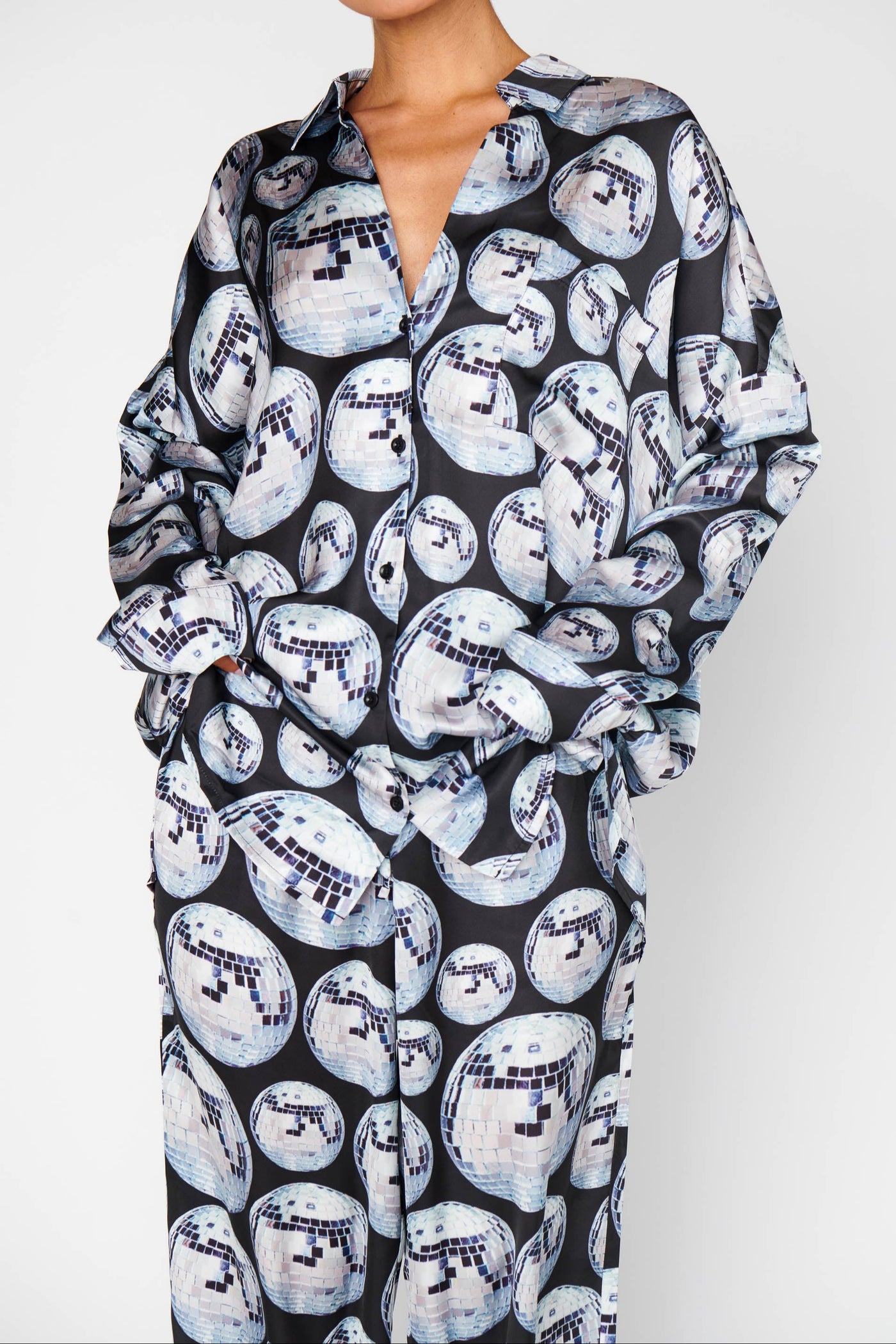 Overslept PJ Set | Disco Ball Silky