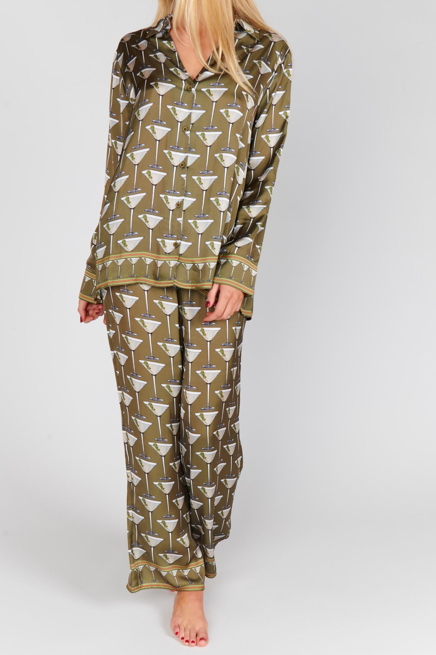 Overslept PJ Set | Extra Dirty Martini Silky