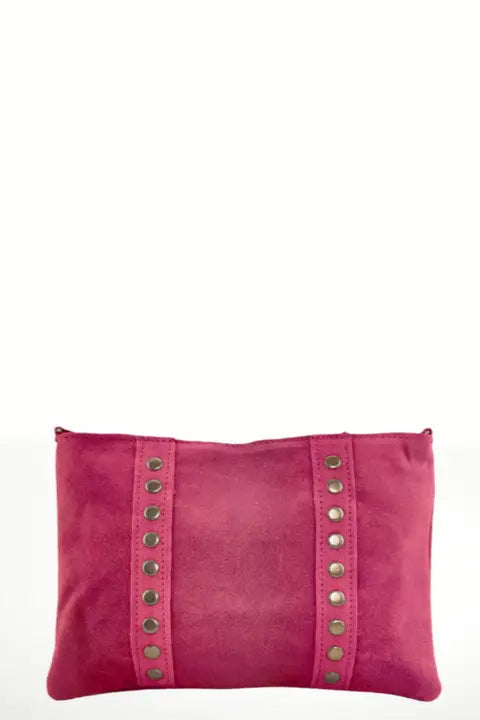 Celia² Shoulder Bag | Fuchsia Suede