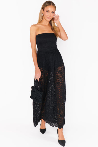 Diana Drop Waist Dress | Black