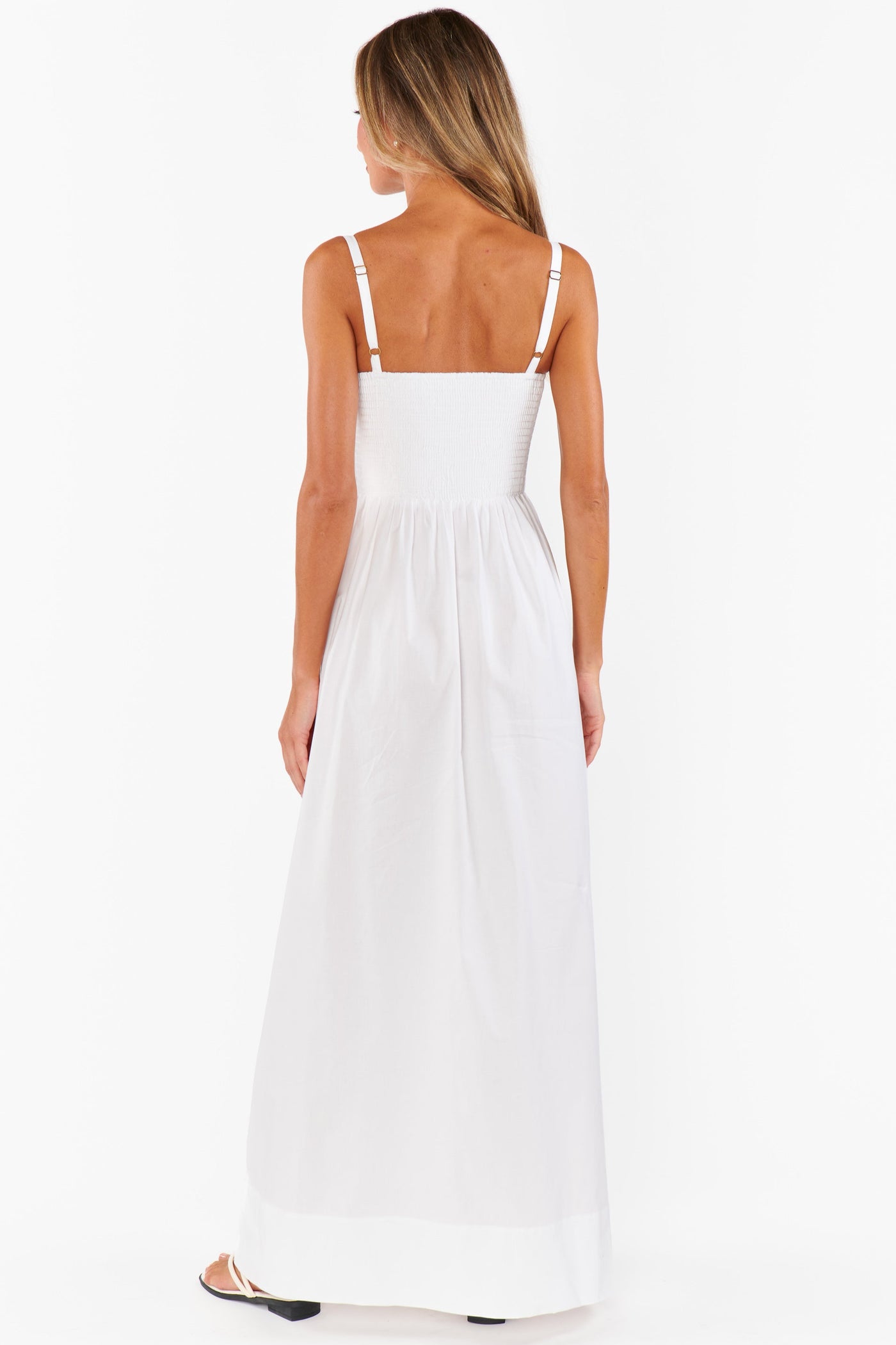 Dixie Maxi Dress | White Poplin