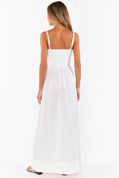 Dixie Maxi Dress | White Poplin
