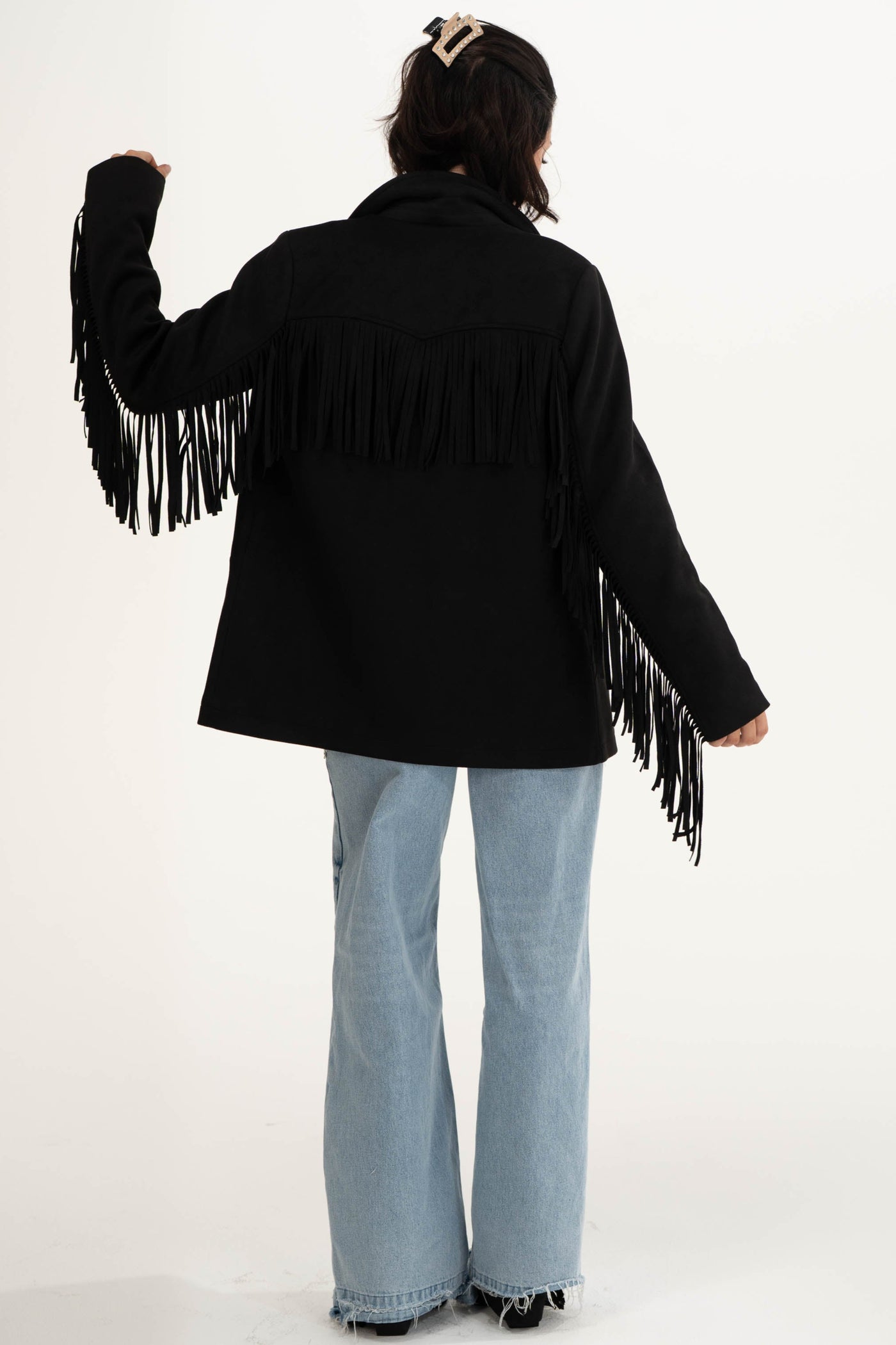 Sierra Fringe Jacket | Black