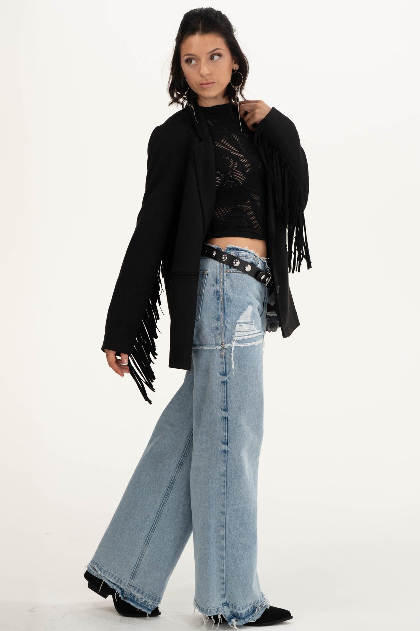 Sierra Fringe Jacket | Black