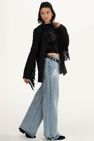 Sierra Fringe Jacket | Black
