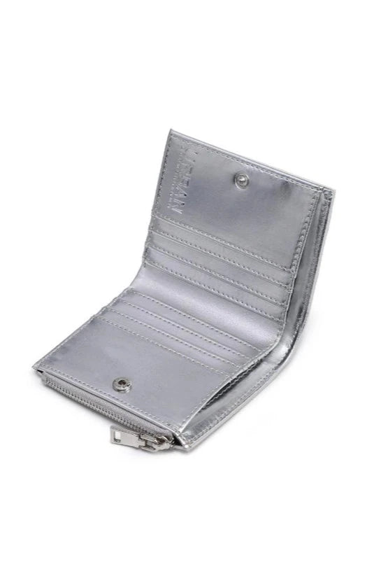 Amelie Woven Card Holder | Silver