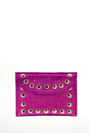 What A Stud Wallet | Magenta Suede