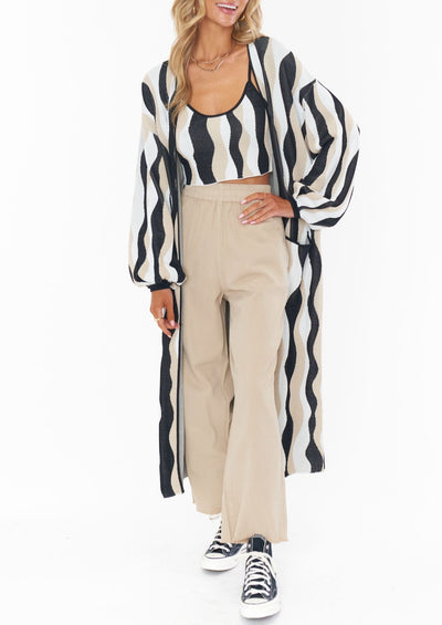 Out and About Cardi | Squiggle Stripe
