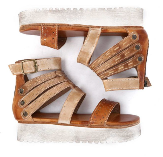 Artemia Sandals | Bone Mustard Tan Rustic