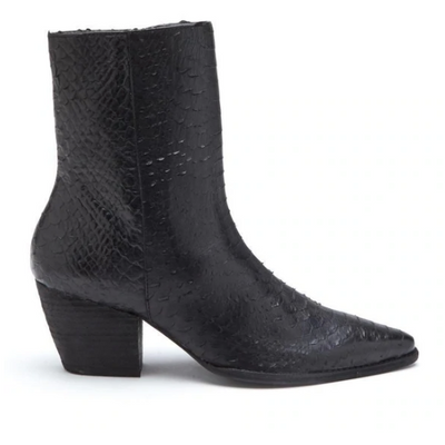 Caty Ankle Boot | Black Snake