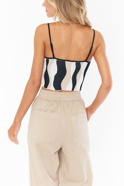 Connie Sweater Top | Squiggle Stripe