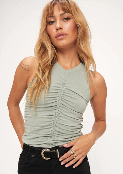 Dionne Ruched Tank | Sea Mist