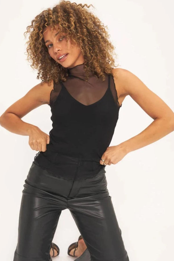 Twin Flame Layered Mesh Top